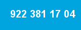922 381 17 04 922 381 17 04